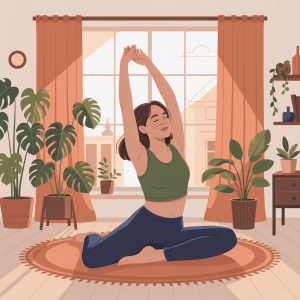 illustation of indoor exercise